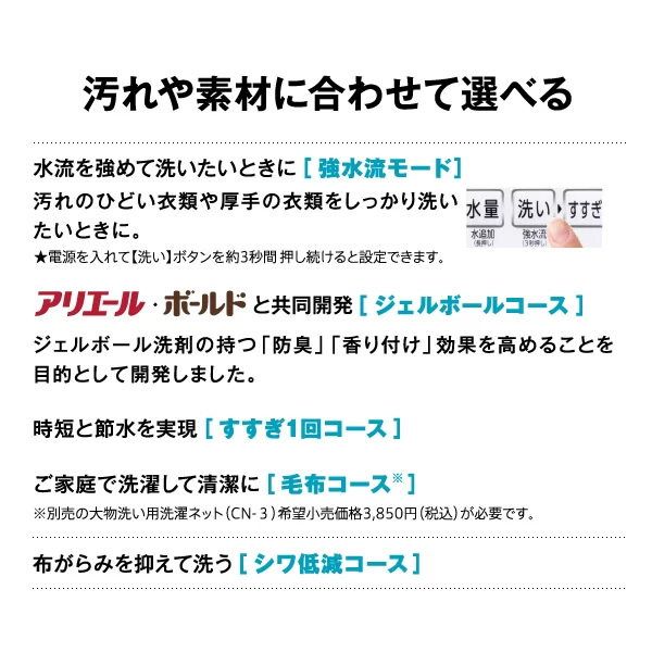全自動洗濯機 AQUA アクア 10.0kg ホワイト Vシリーズ AQW-V10A-Wの画像
