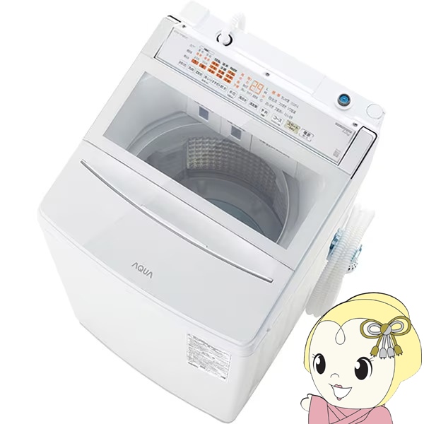�S��������@ AQUA �A�N�A ����9kg �A�t���E�H�b�V�� �t�̐�܁E�_��܎������� �z���C�g AQW-VP9B-W