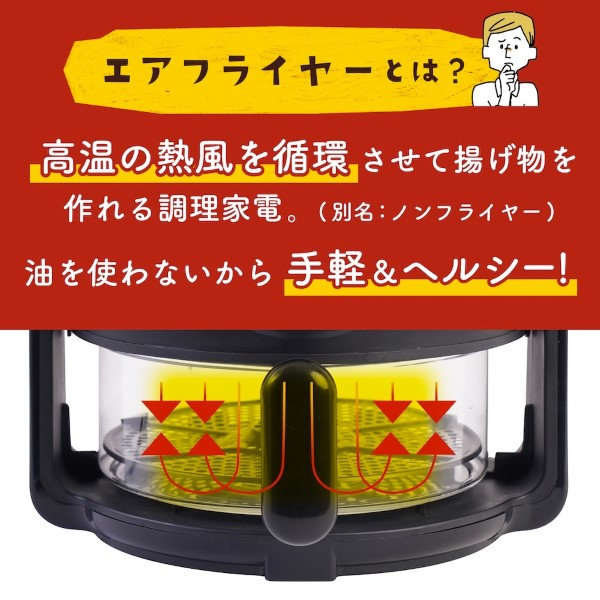 THANKO エアフライヤー サンコー フライ2バディ ARFR25HBK : ぎおん