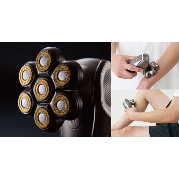 ボディシェーバー APIX BEAUM アピックス ビューム グレー ASV-B07 126枚刃フレキシブル7ヘッド USB充電式 コードレス チタンコート 防水 APIX INTERNATIONAL（アピックス インターナショナル） ボディ