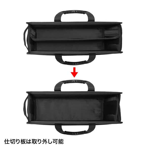 らくらくPCキャリー 15.6インチワイド BOX型バッグ サンワサプライ BAG-BOX3BK3｜gion｜04