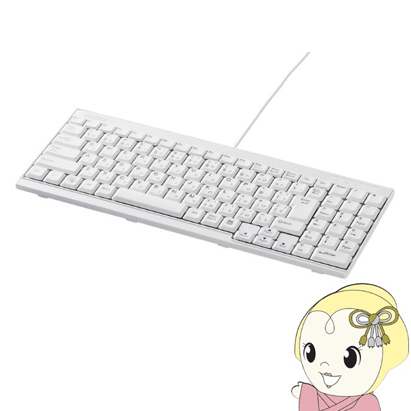 �L���X�����L�[�{�[�h USB�ڑ� �o�b�t�@���[ BSKBU14WH �z���C�g