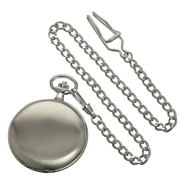 懐中時計 Charles-Hubert チャールズ・ヒューバート 47mm フルハンター 蓋付き クオーツ 日付・曜日 3974-Wの画像