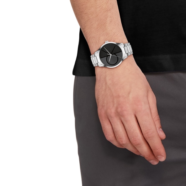 【正規品】カルバンクライン Calvin Klein 25200163 腕時計 CK アイコニック シルバー ブラックダイヤル メンズ レディース ユニセックス｜gion｜04