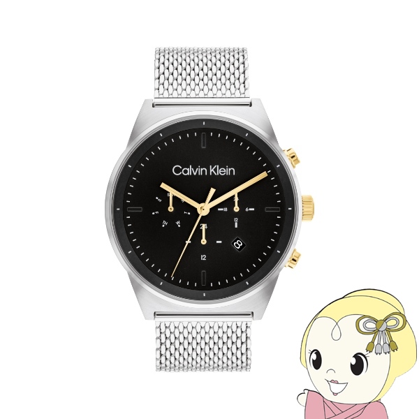 【正規品】カルバンクライン Calvin Klein 25200296 腕時計 インプレッシブ ブラック メッシュブレスレット メンズ｜gion