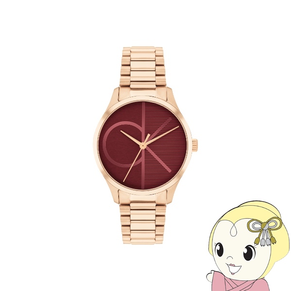 カルバンクライン Calvin Klein 25200347 腕時計 CK アイコニック バーガンディダイヤル ローズゴールド 32mm レディース
