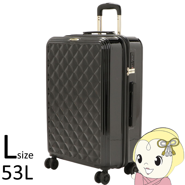 CECIL McBEE セシルマクビー キャリーバッグ キャリーケース スーツケース Lサイズ 53L 25インチ ブラック CM12-4-00026-BK