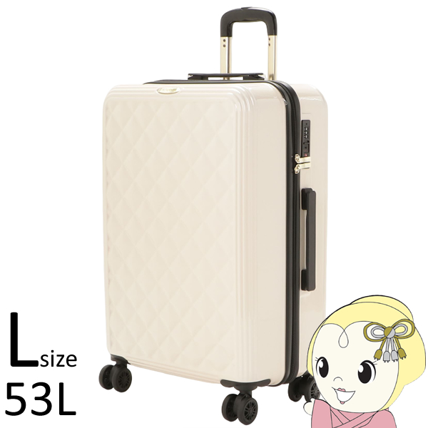 CECIL McBEE セシルマクビー キャリーバッグ キャリーケース スーツケース Lサイズ 53L 25インチ ホワイト CM12-4-00026-WH