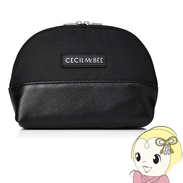 セシルマクビー CECIL McBEE STYLISH POUCH SERIES ラウンドポーチ ブラック　CM121057-BK