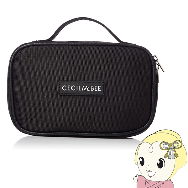 セシルマクビー CECIL McBEE STYLISH POUCH SERIES スクエアポーチM  ブラック　CM121059-BK｜gion