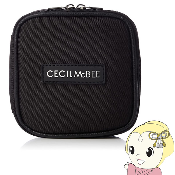 セシルマクビー CECIL McBEE STYLISH POUCH SERIES スクエアポーチS ブラック　CM121061-BK