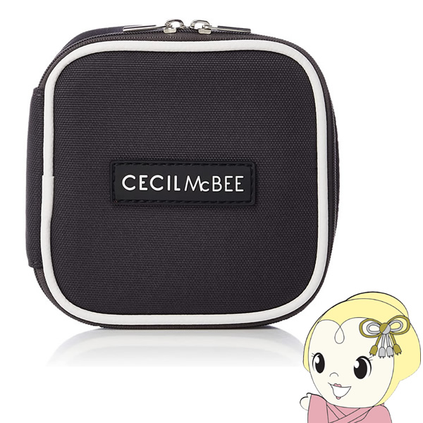 セシルマクビー CECIL McBEE STYLISH POUCH SERIES スクエアポーチS グレーホワイト　CM121061-GRWH