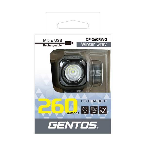GENTOS ジェントス LED ヘッドライト USB充電式(充電池内蔵) 260ルーメン 防水 軽量50g CP-260RWG アウトドア キャンプ ランニング | GENTOS | 05