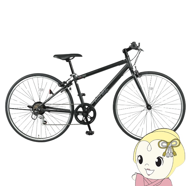 【メーカー直送】 自転車 美和商事 クールライド（400） 700X28C（約27インチ） 外装6段変速 鍵付き ブラック