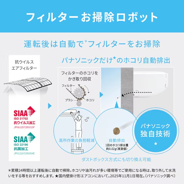 人気のパナソニック！工事付き！保証付き！配送込！取り外し無料！エリア限定。 東京 神奈川地域限定 標準取付工事費込 エアコン同配 主に6畳