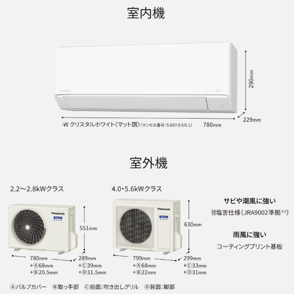 Panasonic（パナソニック） 【標準工事込】エアコン CS-285DN-W ルーム
