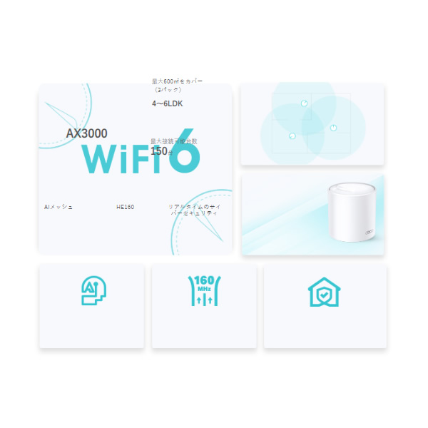 Wi-Fiルーター AX3000 メッシュ Wi-Fi 6 システム 3パック TP-Link ティーピーリンク Amazon Alexa 対応 DECOX503P｜gion｜03