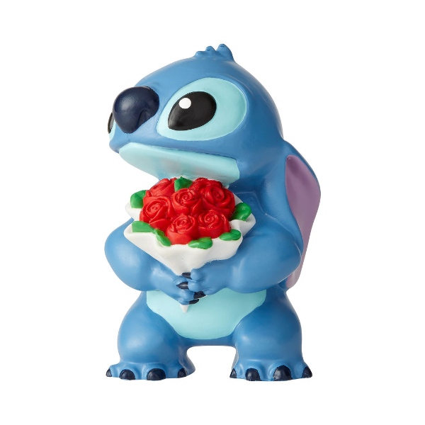 enesco エネスコ フィギュア バラの花束とスティッチ ディズニー
