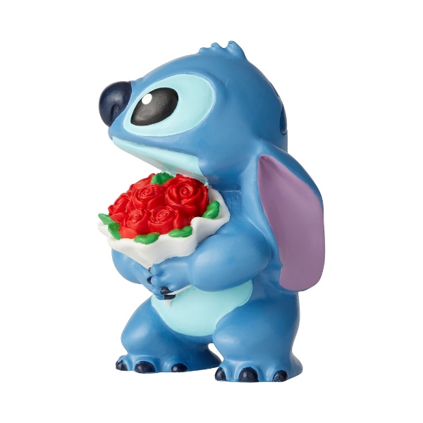 enesco エネスコ フィギュア バラの花束とスティッチ ディズニー
