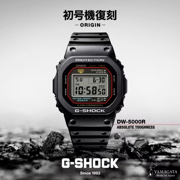G-SHOCK 腕時計 初代 復刻モデル DW-5000R-1AJF メンズ 電池式