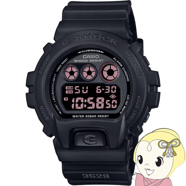 カシオ CASIO G-SHOCK 6900シリーズ DW-6900UMS-1JF メンズ 電池式 デジタル ラウンド トリグラム ブラック 反転液晶