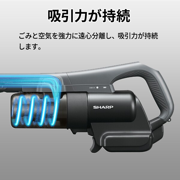 掃除機 シャープ SHARP コードレススティッククリーナー マイルームスティック サイクロン式 1.2kg アッシュピンク EC-PT3-Pの画像