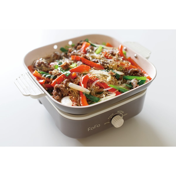 FoFoシェルクッカー ココア 卓上調理なべ コンパクト 無段階温度調整 深鍋 フライパン 2way アウトドア キャンプ ワンダーシェフ FoFoシェルクッカー ココア 卓上調理なべ コンパクト