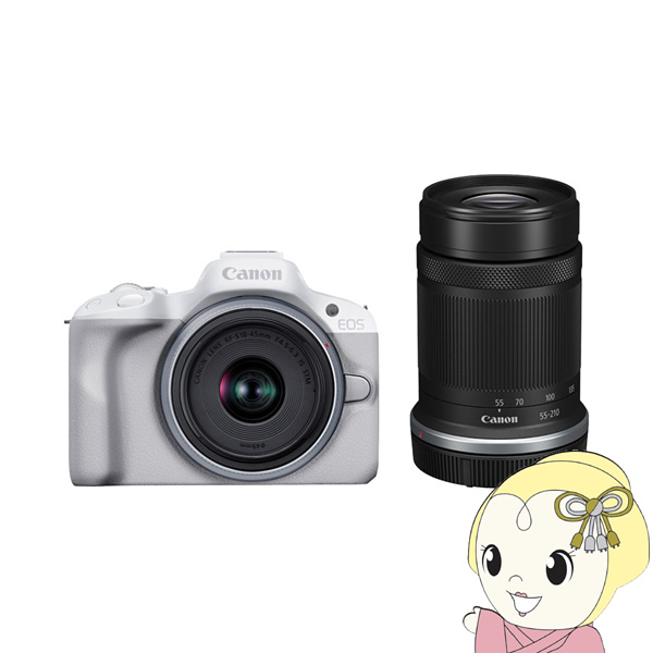 ミラーレス一眼デジタルカメラ Canon キャノン EOS R50 ダブルズームキット [ホワイト]｜gion