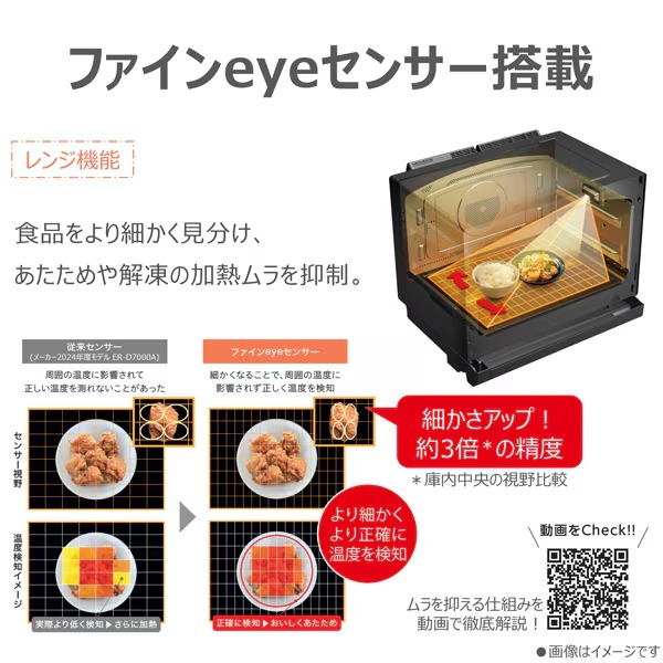 過熱水蒸気オーブンレンジ 東芝 TOSHIBA 石窯ドーム 30L スマートフォン連携 アプリ対応 ホワイト ER-D7000C-W_2