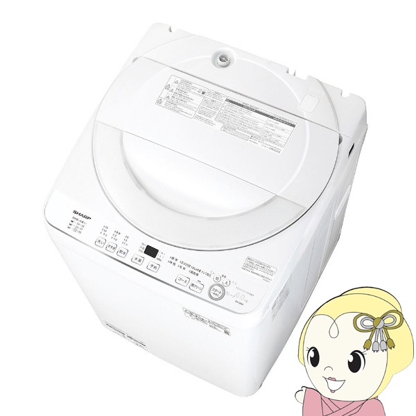 [�\��]�y���s�͕W���ݒu���݁z����@ �V���[�v �S��������@ ����6.0kg ���Ȃ��� �K���R�������R�[�X ES-GE6K-W �z���C�g�n