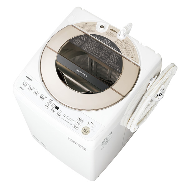 SHARP シャープ 洗濯機 穴なし槽 インバーター搭載 ゴールド系 9kg ES 