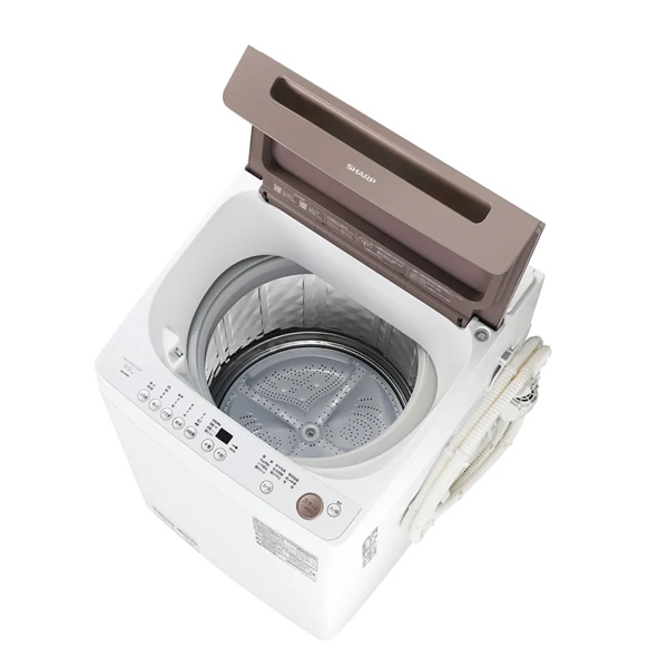 洗濯機 SHARP シャープ 縦型 全自動洗濯機 穴なし槽シリーズ 9kg ライトブラウン ES-GV9H-T｜gion｜09