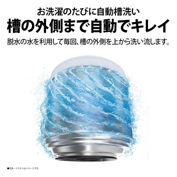 [予約]【京都は標準設置込み】洗濯機 シャープ 縦型全自動洗濯乾燥機 洗濯6.5kg 乾燥3.5kg 縦型洗濯乾燥機 穴なし槽 ES-TX6K-W ホワイト系の画像