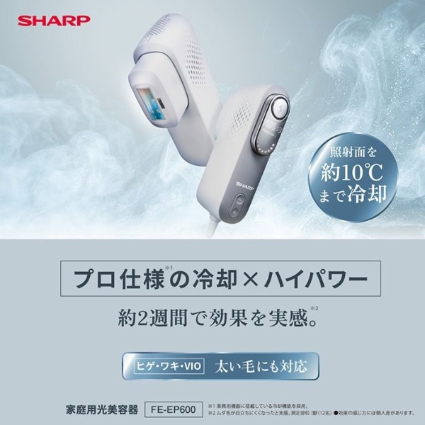 SHARP FE-EP600-H 美顔器 SHARP シャープ 家庭用光美容器 FE-EP600-H クールグレー ヒゲ・ワキ