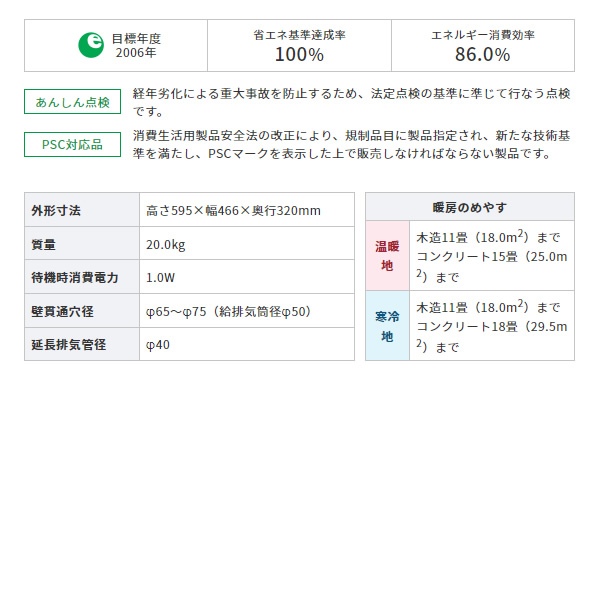 新品未使用 コロナ Fー11R 40Φ 1.5m延長給排気筒管 灯油 石油 - 通販