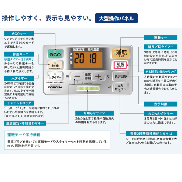 CORONA（コロナ） 石油ファンヒーター FH-SR3325Y-W SRタイプ 木造9畳