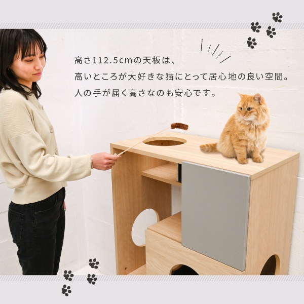 送料無料(沖縄・北海道・離島除く)□猫 トイレ収納 キャットウォーク