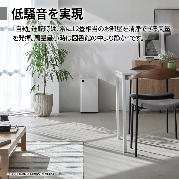 プラズマクラスター 空気清浄機 SHARP シャープ ホワイト系 Purefit