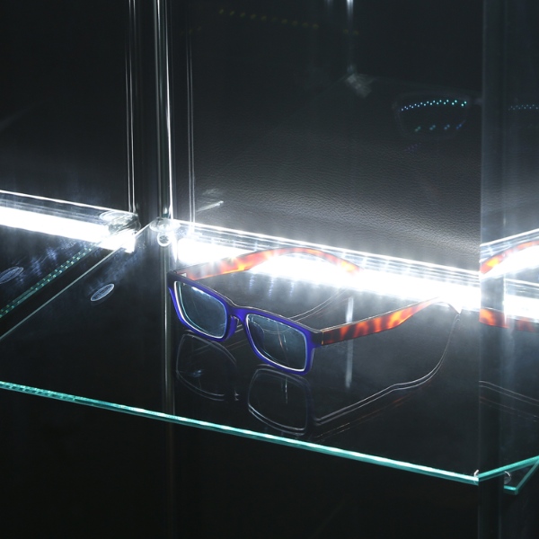 ガラスコレクションケース 4段 LED照明 幅42.5cm 奥行36.5 高さ162cm 大型 強化ガラス ディスプレイラック キャビネット フィギュア｜gion｜04