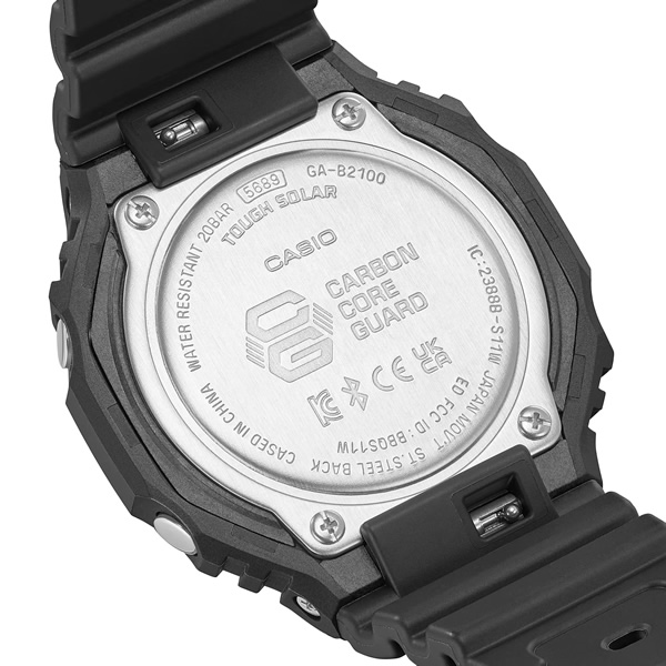 G-SHOCK GA-B2100-1A1JF 腕時計 CASIO カシオ タフソーラー モバイルリンク メンズ オールブラック 国内正規品 国内モデル｜gion｜06