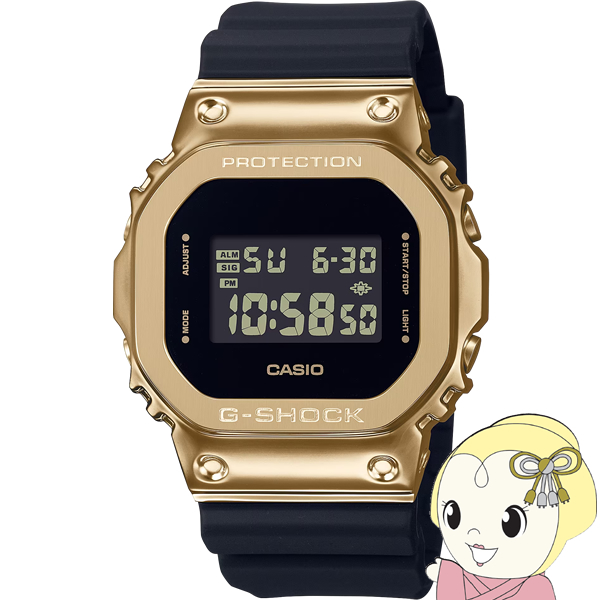 G-SHOCK GM-5600G-9JF CASIO カシオ 腕時計 メタルカバード 黒 ゴールド メンズ 腕時計 国内正規品 国内モデル デジタル