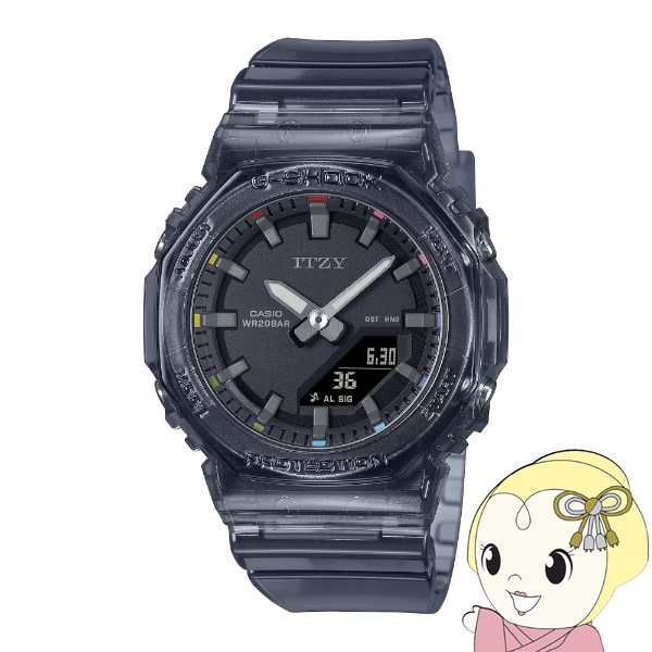 カシオ CASIO 腕時計 G-SHOCK WOMEN アナデジ「ITZY」コラボレーションモデル GMA-P2100ZY-1AJR グレースケルトン レディースウォッチ 小型