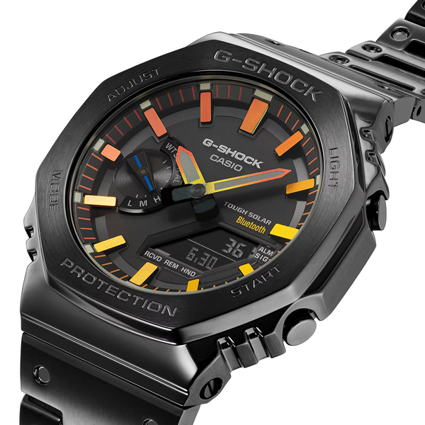 CASIO G-SHOCK FULL METAL フルメタル レインボーカラー アクセント GM-B2100BPC-1AJF メンズ ソーラー  Bluetooth オクタゴン ブラック カシオーク【送料無料(北海道・沖縄・離島除く)】 | 時計,腕時計,CASIO,G-SHOCK | |  京都ミラクルぎおん