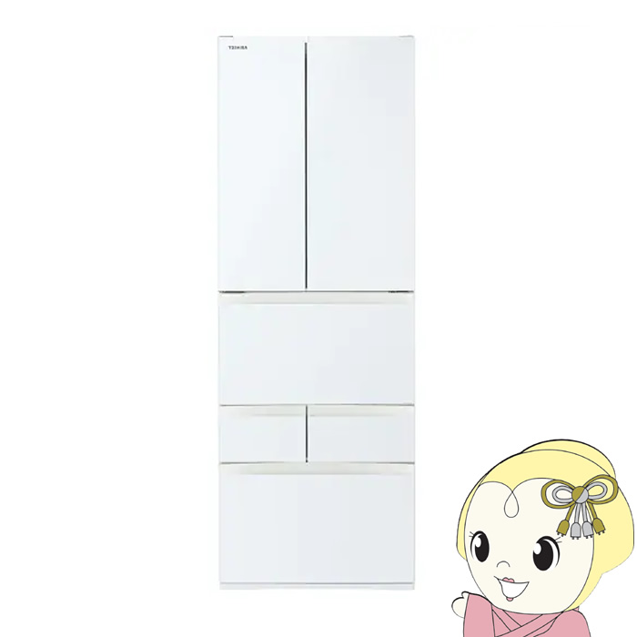 [�\�� 4�����{�ȍ~]�①�Ɂy�W���ݒu��z���� TOSHIBA 462L 6�h�A �O�����z���C�g GR-A460FH-EW