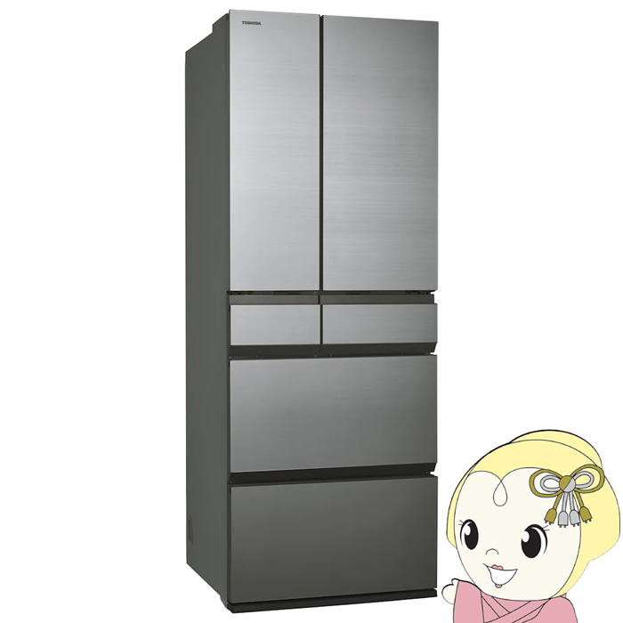 [�\�� 5/4�ȍ~]�①�� �y�W���ݒu��z ���� TOSHIBA 535L 6�h�A WF�V���[�Y FREEZA �A�b�V���O���[�W�� GR-A540WF-ZH