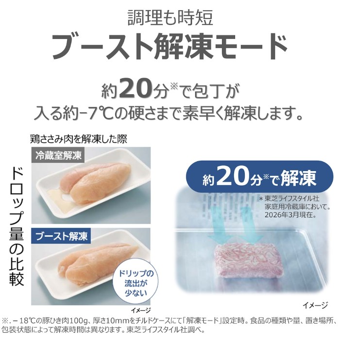 [予約 4/27以降]冷蔵庫 【標準設置費込】 東芝 TOSHIBA 535L 6ドア WFSシリーズ FREEZA フロストホワイト GR-A540WFS-TWの画像