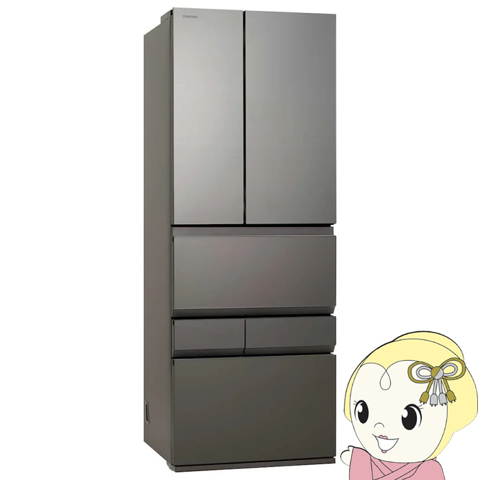 [�\�� 2/23�ȍ~]�①�� �y�W���ݒu��z ���� TOSHIBA 543L 6�h�A �t���X�g�O���[�W�� GR-A540XFS-TH