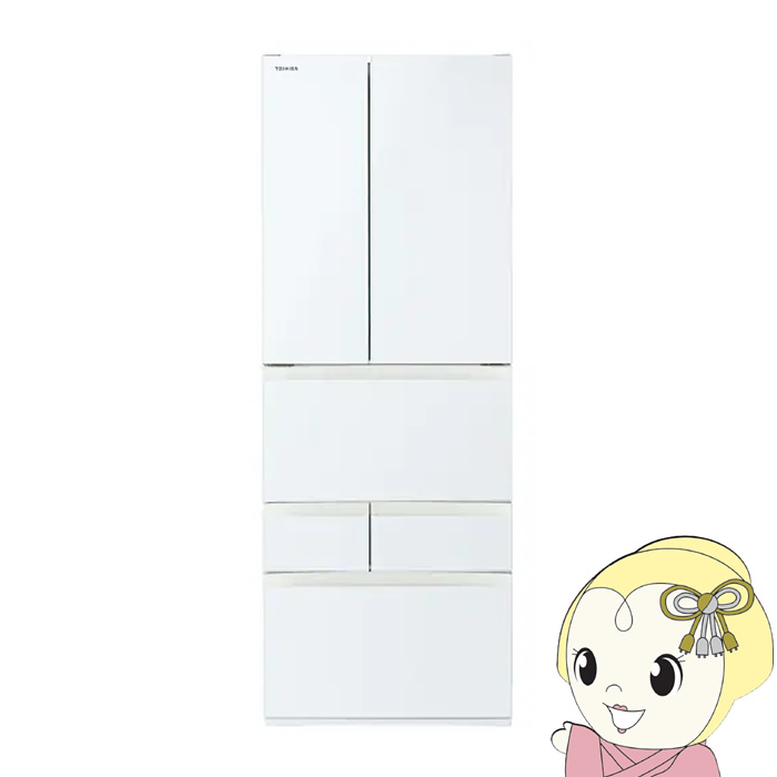�①�Ɂy�W���ݒu��z���� TOSHIBA 601L 6�h�A �O�����z���C�g GR-A600FH-EW