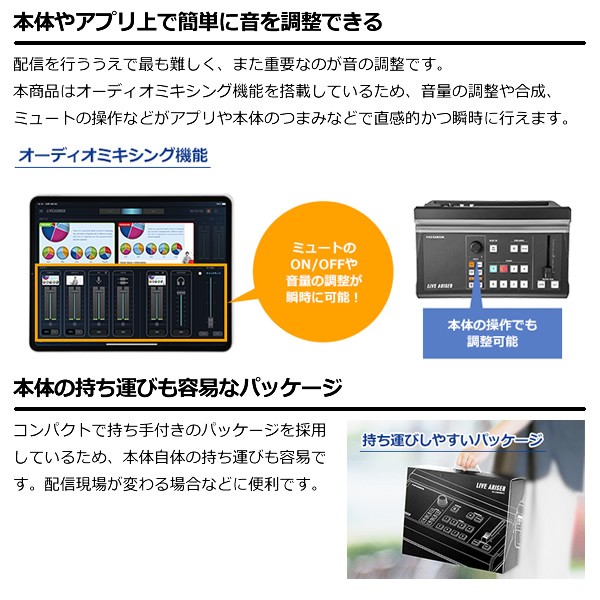 ＩＯデータ 4Kパススルー対応 IPad連動型ストリーミングBOX 「LIVE