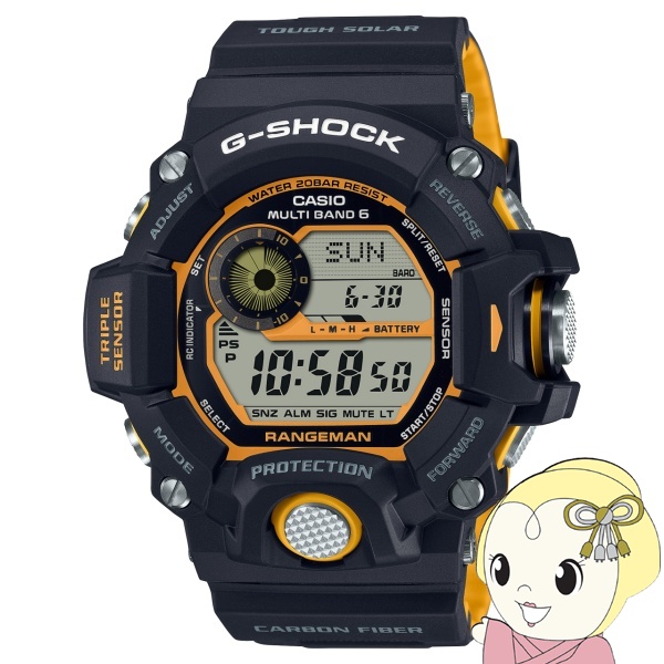 腕時計 ジーショック G-SHOCK 国内正規品  RANGEMAN 電波ソーラー GW-9400YJ-1JF メンズ ブラック×イエロー カシオ CASIO